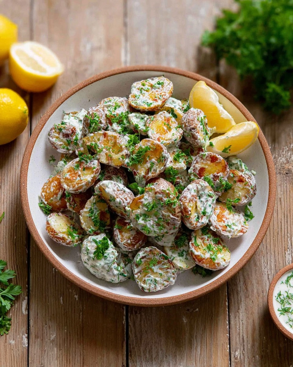 Crispy Potato Salad with Creamy Herb Yogurt Dressing 89 Crispy Potato Salad with Creamy Herb Yogurt Dressing