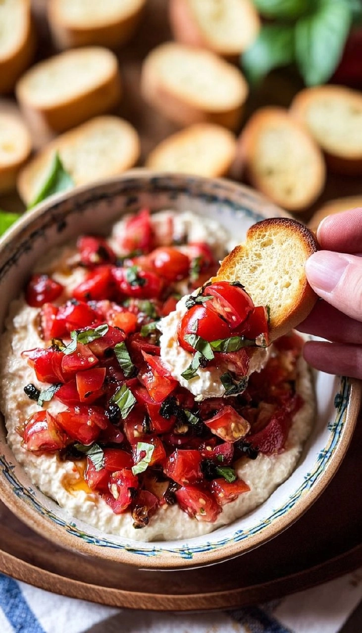 Easy Boursin Bruschetta Dip
