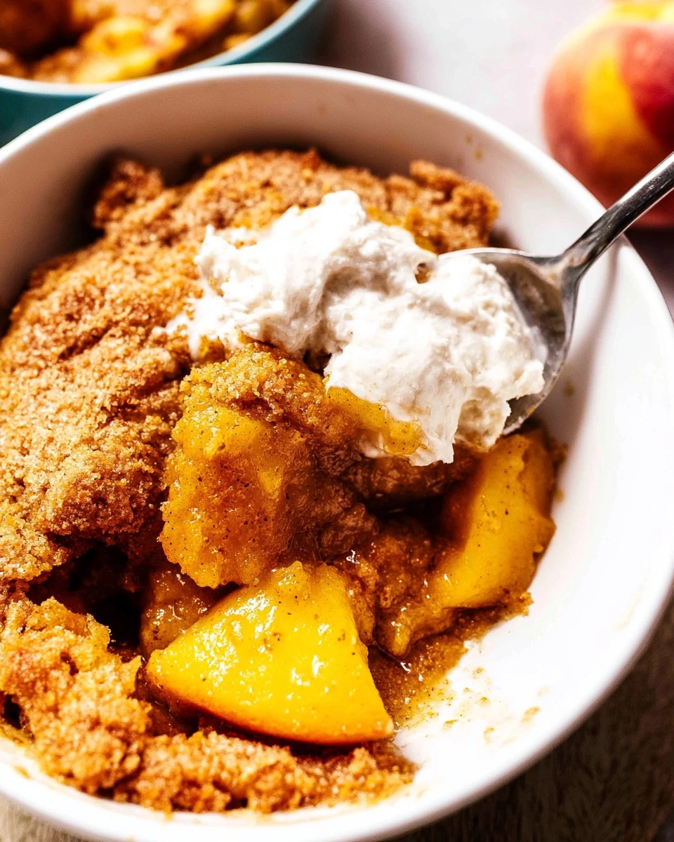 Easy Peach Cobbler (Gluten-Free, Naturally Sweetened) 114 Easy Peach Cobbler (Gluten-Free, Naturally Sweetened)