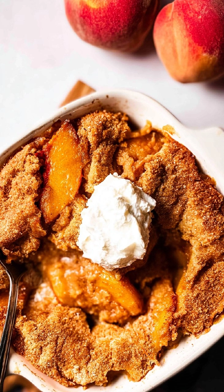 Easy Peach Cobbler (Gluten-Free, Naturally Sweetened) 115 Easy Peach Cobbler (Gluten-Free, Naturally Sweetened)