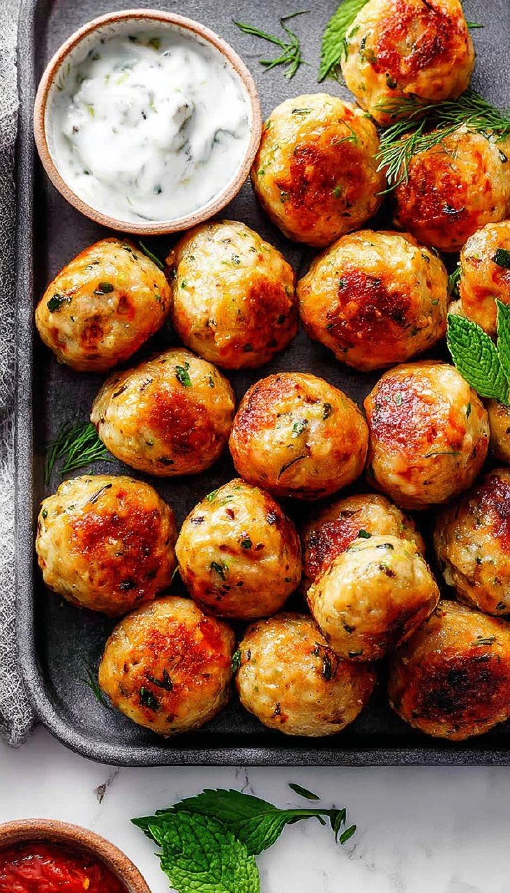 Mediterranean Chicken Meatballs 110 Mediterranean Chicken Meatballs