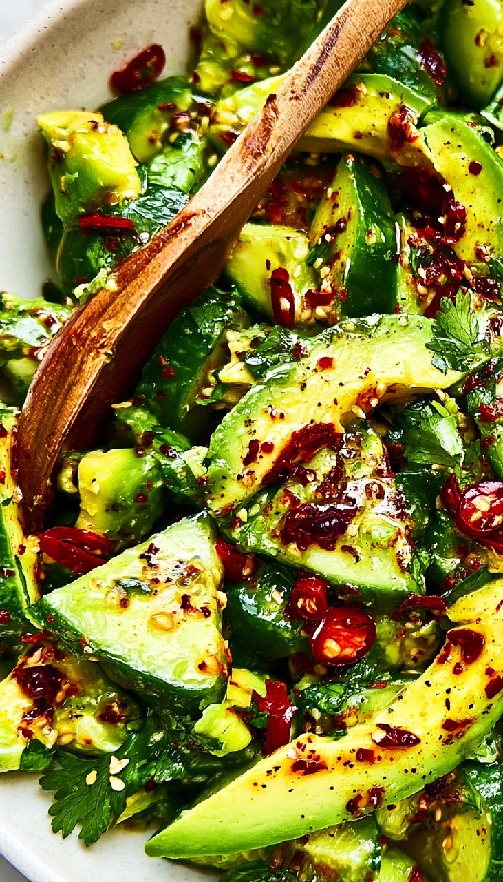 Smashed Cucumber Avocado Salad 85 Smashed Cucumber Avocado Salad