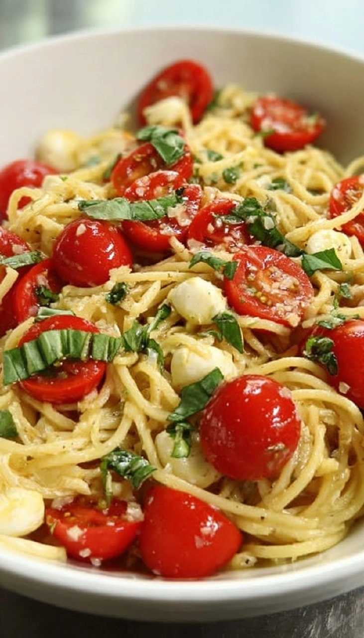 Tomato and Mozzarella Pasta (Pasta alla Checca)