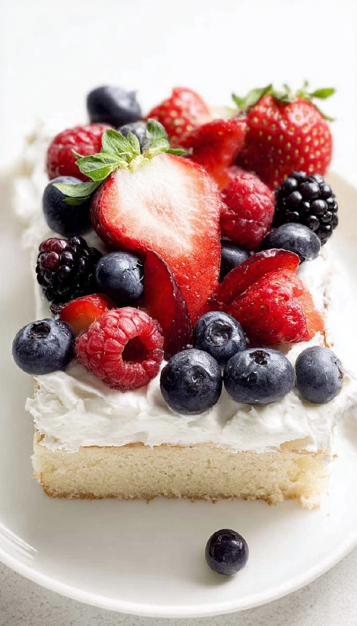 Berries & Cream Sheet Cake 130 Berries & Cream Sheet Cake