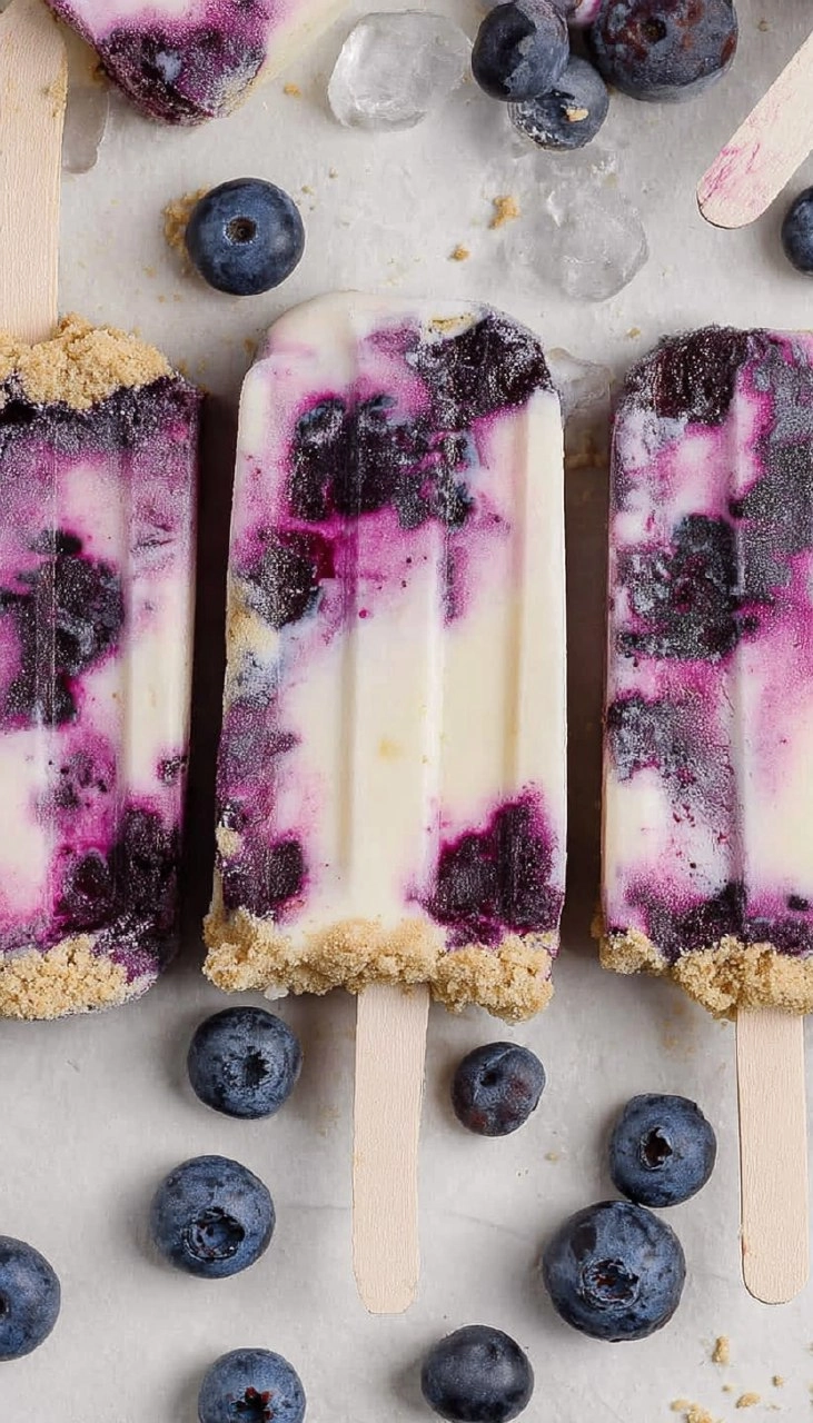 Blueberry Cheesecake Protein Popsicles 80 Blueberry Cheesecake Protein Popsicles
