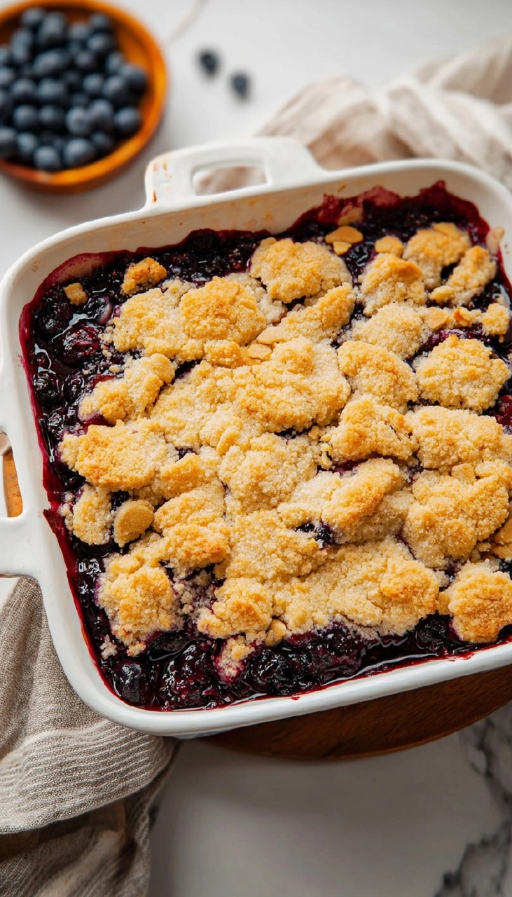 Blueberry Cobbler with Almond Topping 115 Blueberry Cobbler with Almond Topping