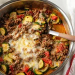 Cheesy Ground Beef Zucchini Skillet 81 Cheesy-Ground-Beef-Zucchini-Skillet-Recipe