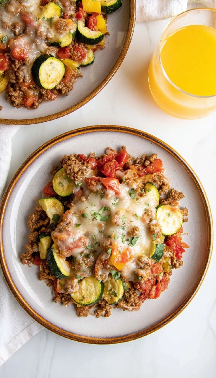 Cheesy Ground Beef Zucchini Skillet 80 Cheesy Ground Beef Zucchini Skillet