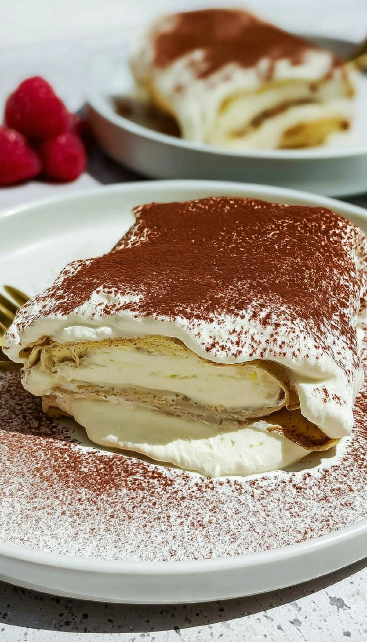 Cottage Cheese Tiramisu Crepe Roll 125 Cottage Cheese Tiramisu Crepe Roll