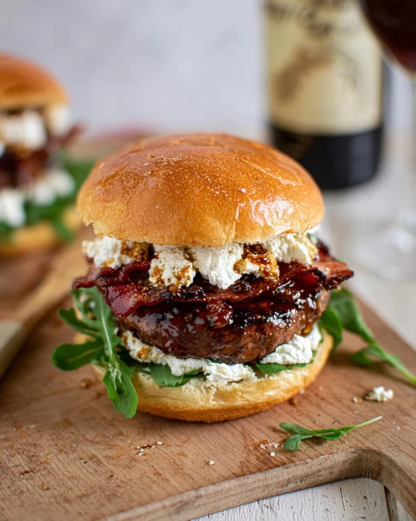 Fig-and-Bacon-Goat-Cheese-Burgers-Recipe