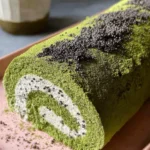 Matcha-Swiss-Roll-Cake-with-Black-Sesame-Mousse-Recipe