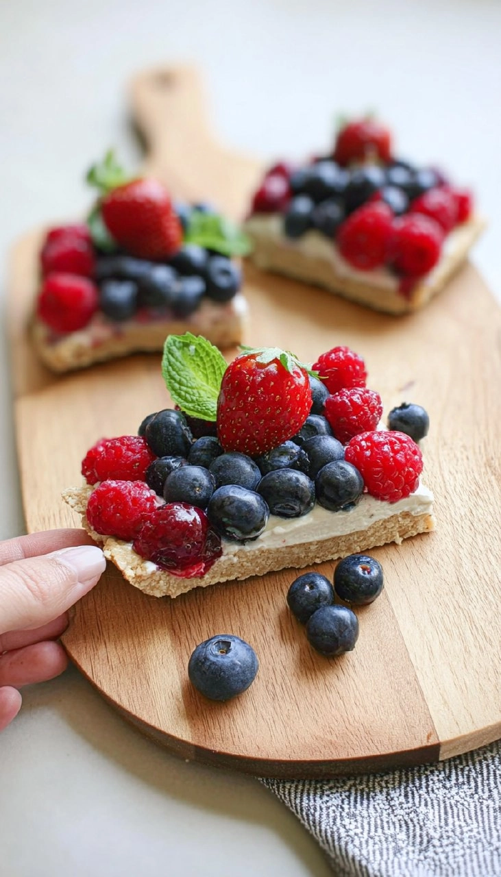Red, White, and Blue Berry Dessert Bites