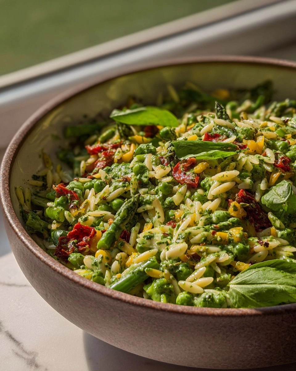 Spring Orzo Pasta Salad with Creamy Basil Vinaigrette 134 Spring Orzo Pasta Salad with Creamy Basil Vinaigrette