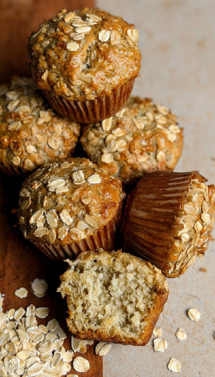 Apple Oat Muffins with Greek Yogurt
