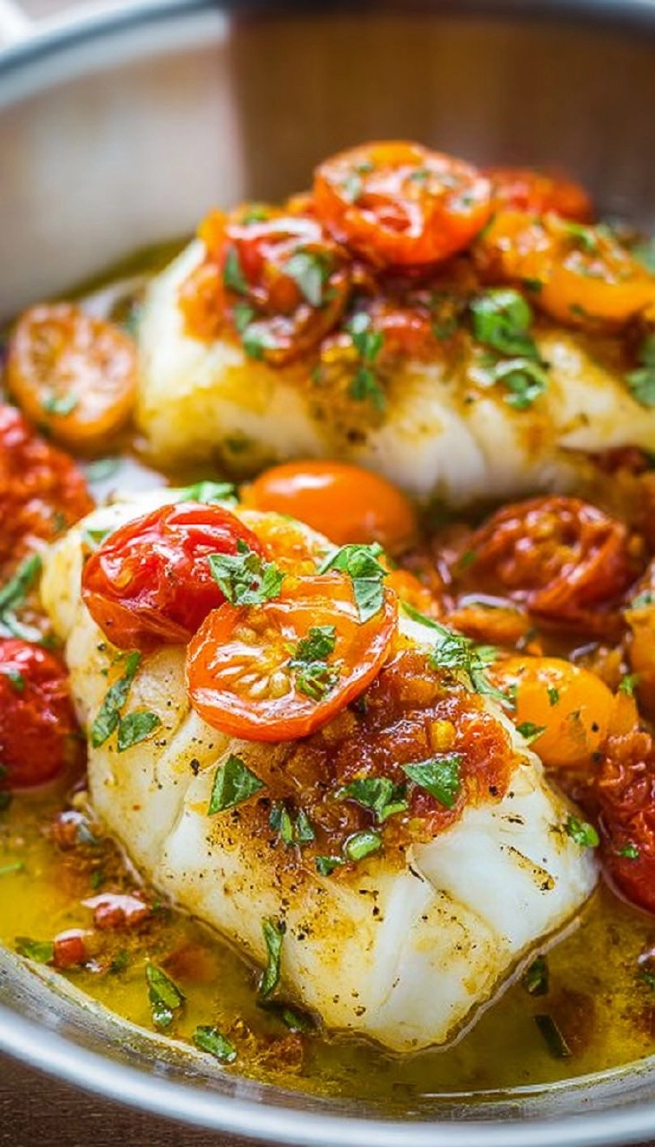 Pan-Seared Cod Recipe (with The Best Tomato Basil Sauce)