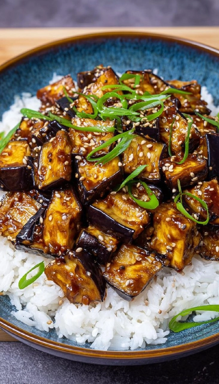 Sticky Teriyaki Eggplant
