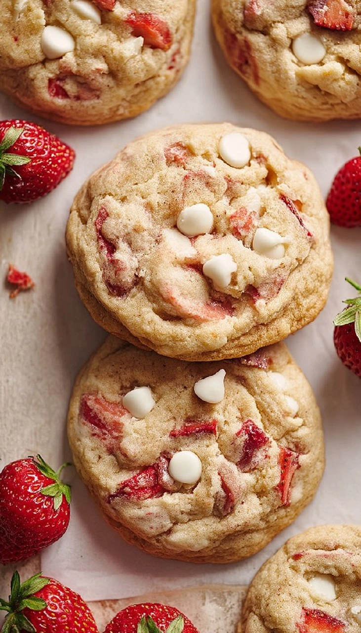 Strawberries and Cream Cookies (The Best Strawberry Flavor!)