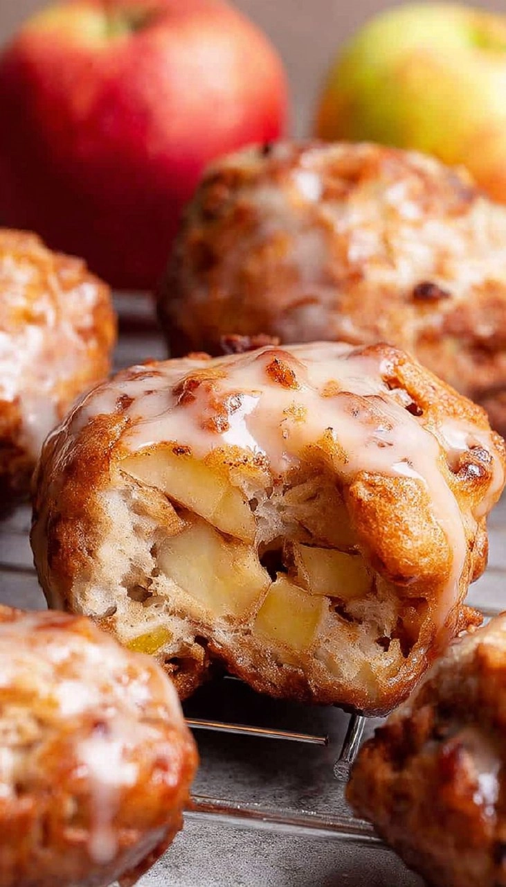 Air Fryer Apple Fritters (With Glaze)