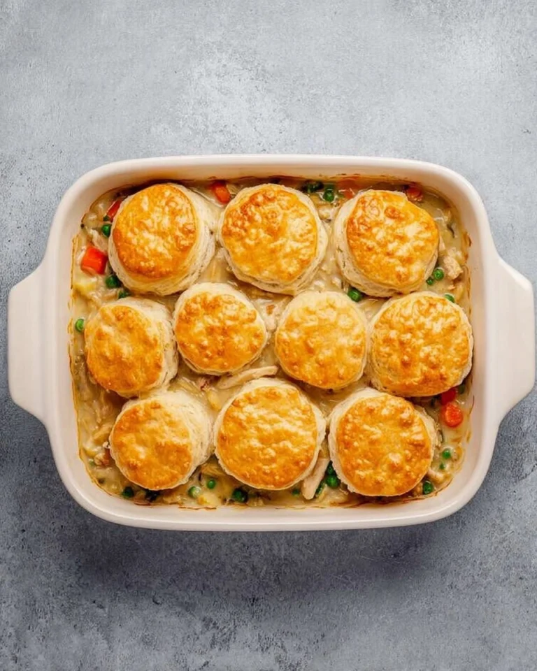 Chicken-Pot-Pie-Casserole-With-Biscuits-Recipe