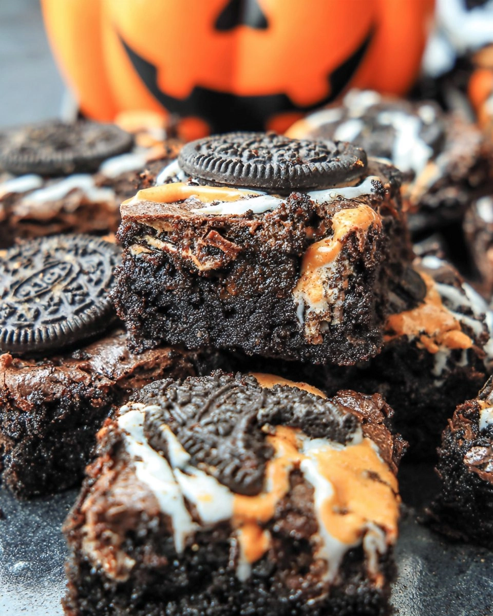 Halloween Oreo Brownies