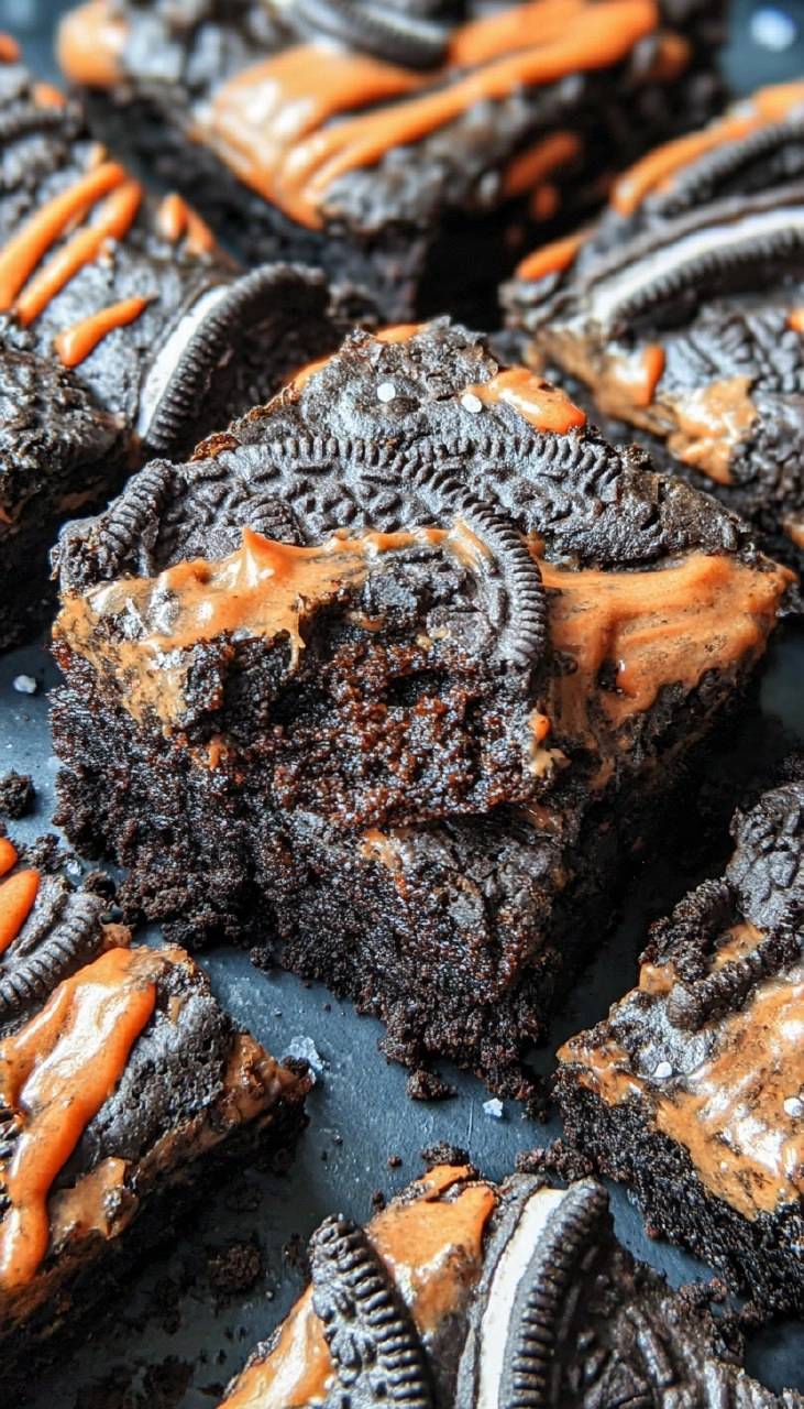 Halloween Oreo Brownies