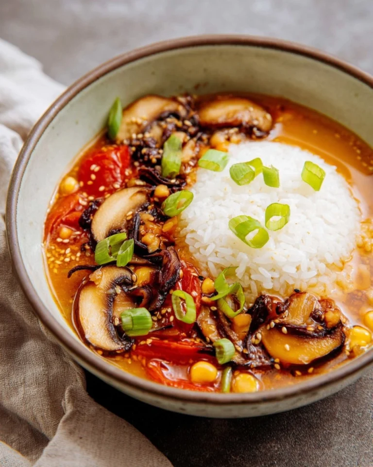 Tomato-Miso-Soup-with-Garlic-Sesame-Mushrooms-Recipe